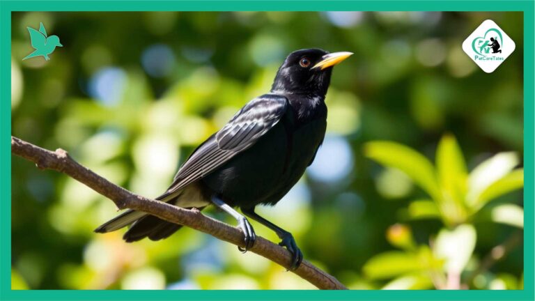 Black Bird With Yellow Beak